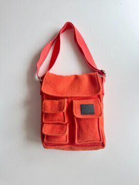 POLO SPORT RALPH LAUREN Orange Wool Viscose Felt Multi-Pocket Crossbody Bag